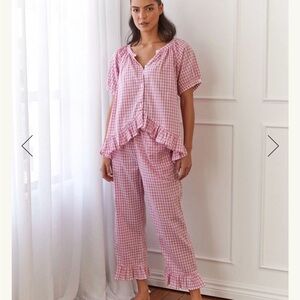 Sophie Sleep Set-Pink Gingham Women's Sleepwear Set